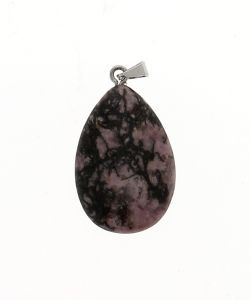 Pendentif Larme Rhodonite 3cm, 1 pièce